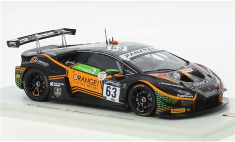 Diecast model cars Lamborghini Huracan 1/43 Spark GT3 Evo No.63 Orange ...