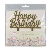 Cake Star - Happy Birthday Cake Topper - Gold Acrylic - 145 x 85mm | Sugar & Ice