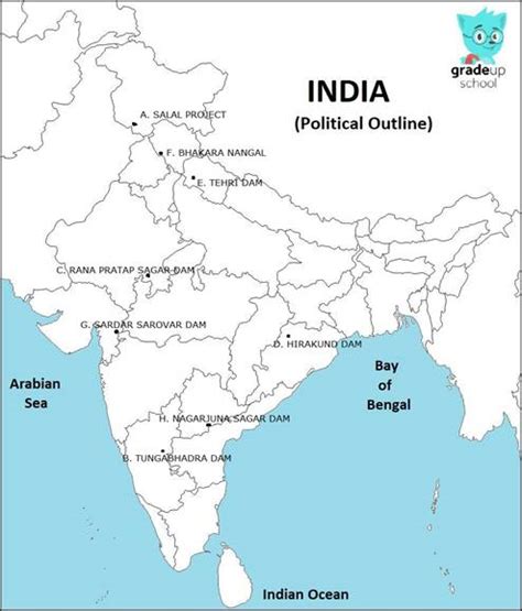 Dams In India Map