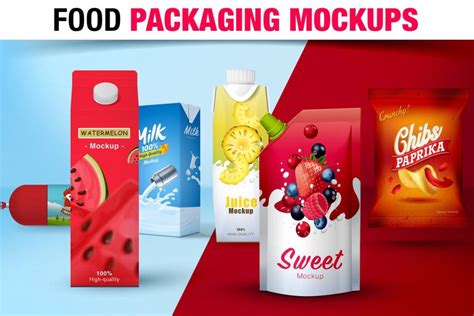 20 Beautiful Mockups for Food Packaging Design