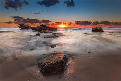 Sandy Beach Sunset Photograph by Mike Drosos