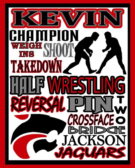 Wrestling Print Custom Wrestling Poster Wrestling Team Gift Wrestling ...