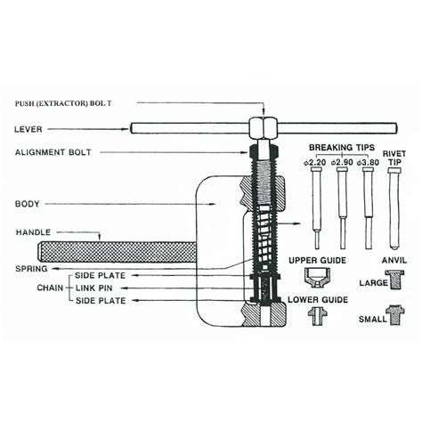 KTM Professional Motorcycle Chain Breaker Press & Riveting Tool Kit – Chains and Sprockets