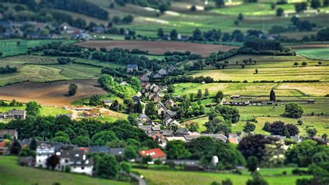 Wallpaper : landscape, cityscape, hill, building, village, farm, town ...