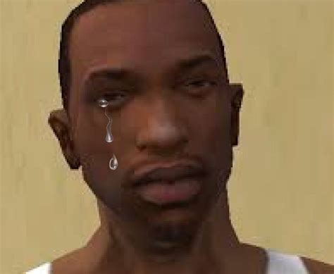 GTA cry | Carl johnson, Reaction face, Gta funny