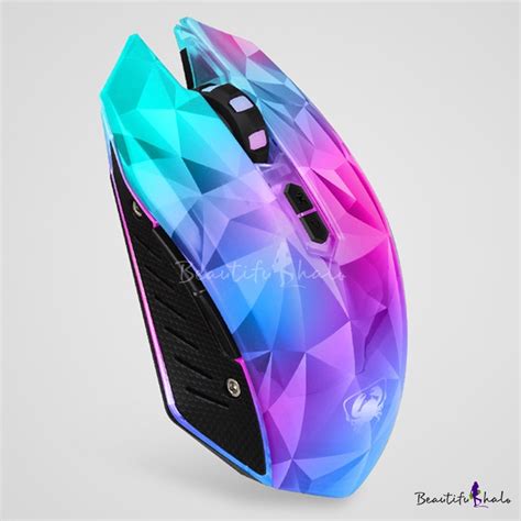 M3 USB Gaming Luminous Rainbow Computer Mouse, Sky Blue - Beautifulhalo.com