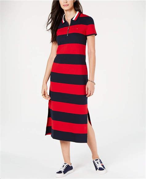 Tommy Hilfiger Striped Polo Dress Polo Outfit, Nice Dresses, Dresses ...