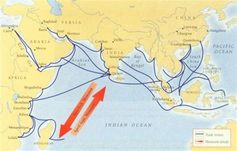 Map of Indian Ocean Trade Routes | Margaret Travis Indian Ocean Trade ...