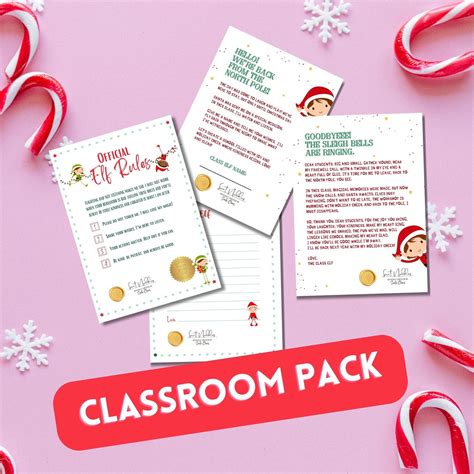 Elf on the Shelf Printable Letter Pack for Teachers, Welcome Elf Letter ...