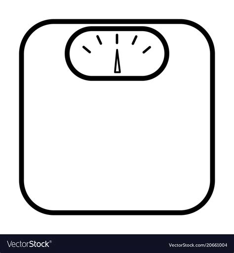 Weighing scales line icon simple pictograph Vector Image