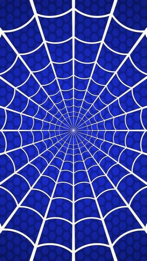 Spiderman Phone Wallpaper | Blue and White Spider Web Background