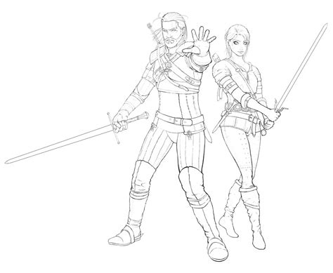 The Witcher Characters Coloring Page - Free Printable Coloring Pages for Kids