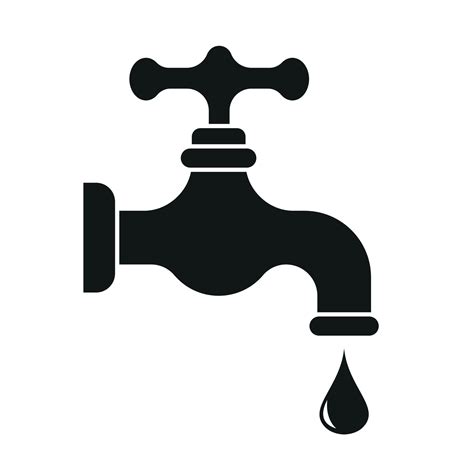 Water tap icon for web. Simple water faucet sign vector design. Faucet ...