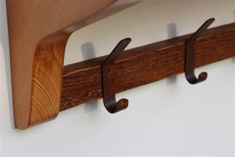 Rustic Coat Rack / Coat Rack Shelf / Coat Hooks by Recovered Design - Etsy