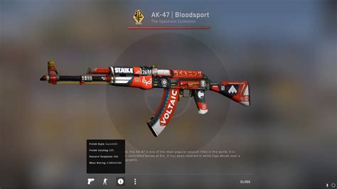 AK-47 Bloodsport Minimal wear 0.085 Float CSGO, Video Gaming, Gaming Accessories, In-Game ...