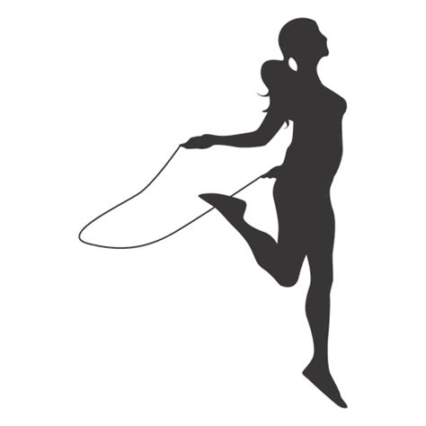 Woman Jumping Rope Silhouette PNG & SVG Design For T-Shirts