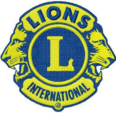 Lions International logo machine embroidery design | Lions clubs international, Lions ...