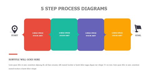 5 Step Process Diagrams - PowerSlides