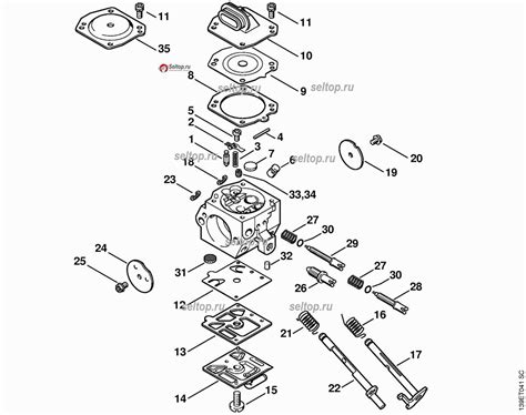 Visual breakdown of Stihl 039 chainsaw parts