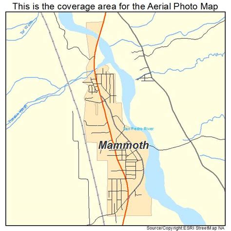 Aerial Photography Map of Mammoth, AZ Arizona