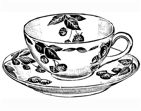 Coloring Pages | Tea cup | Tea cup drawing, Tea cups, Tea cups vintage