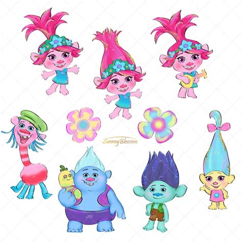 Trolls LAYERED SVG Poppy SVG Branch SvG Trolls Clipart Trolls Cut File ...