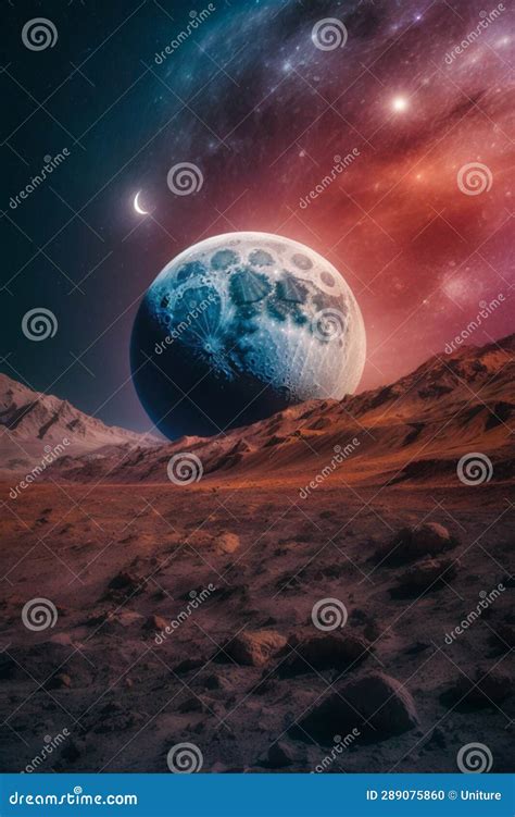 Full moon close up stock illustration. Illustration of vibrant - 289075860