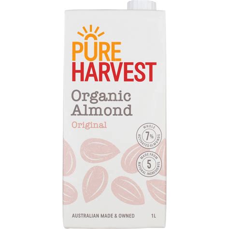 Pureharvest Organic Almond Milk 1l | Woolworths