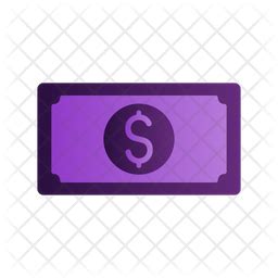 Dollar Note Icon - Download in Gradient Style