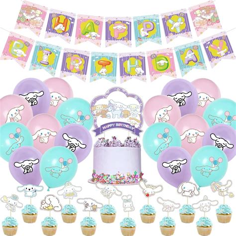 Cinnamoroll Party Decorations,Cinnamoroll Dog Birthday Supplies for Cinnamoroll Party Supplies ...