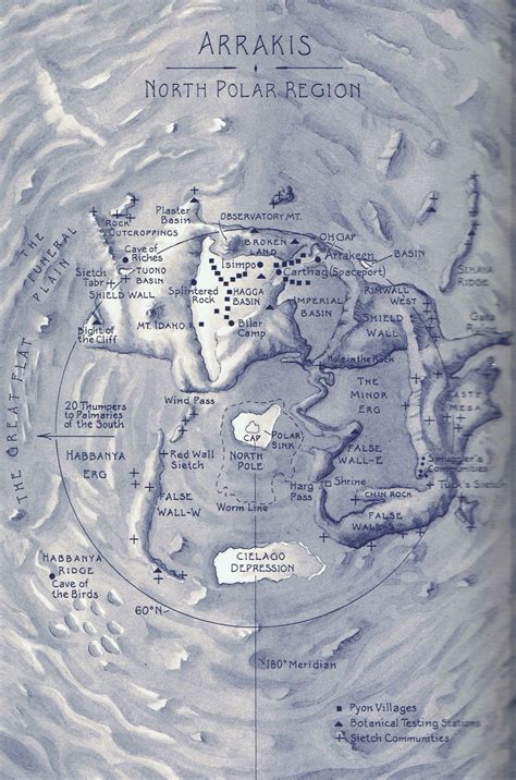 Arrakis Map - Redesigned by Matt Griffin (deluxe edition) : r/dune