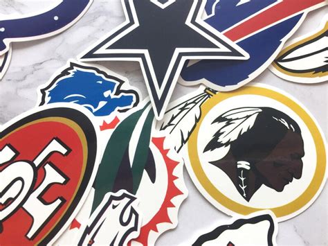 32Pcs Football Team NFL Vinyl Stickers pack Bumper Laptop | Etsy