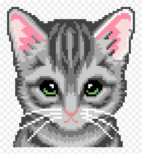 Cute Cat - Cat Head Pixel Art, HD Png Download - 1200x1200 (#1272711 ...