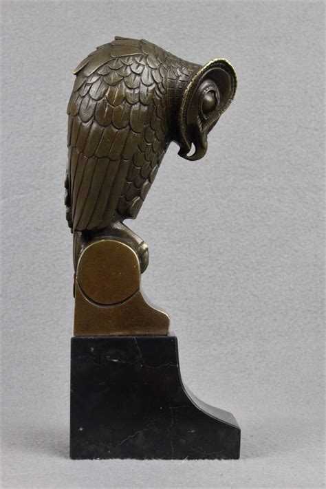 Bronze Sculpture Art Deco Owl Animal Figure Statue Art Artwork Cubism ...