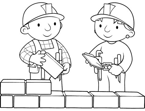 Bob the builder coloring pages to download and print for free