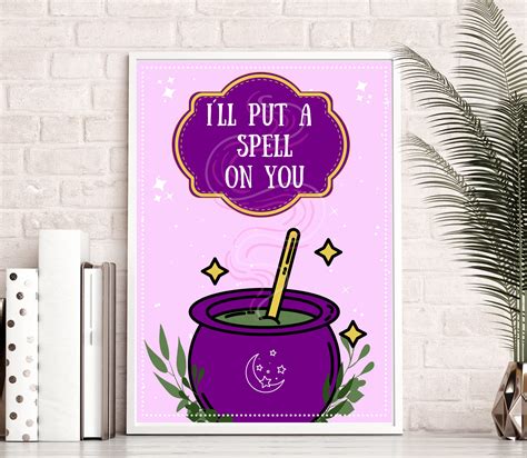 Poster Witchy Art Ill put a Spell on You Print | Etsy