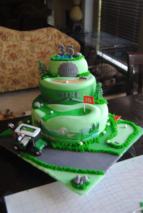 Golf Course Multi-Scene Cake - CakeCentral.com