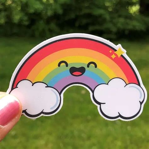 Kawaii Cute Rainbow Sticker - The Little Seedling