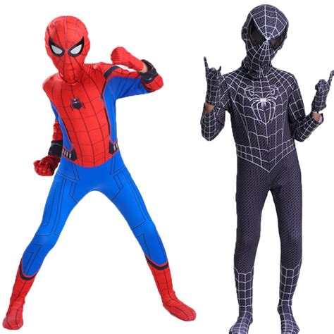 Red Black Spiderman Costume Venom Spider Man Zentai Suit Spider man ...