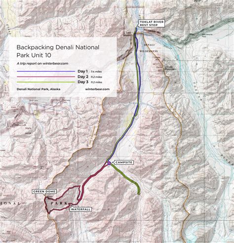 Old Map Of Denali National Park