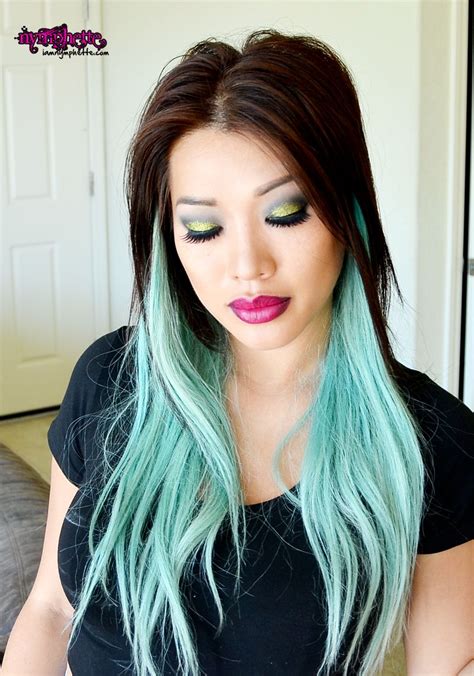 mint green hair extensions - Ayana Harley