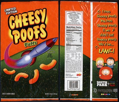 Cheesy Poofs - South Park Snack Bag Package