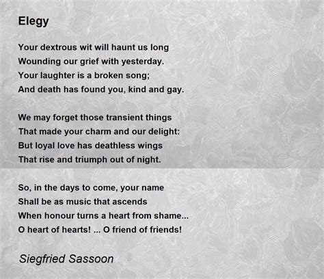 Elegy Poems For Kids