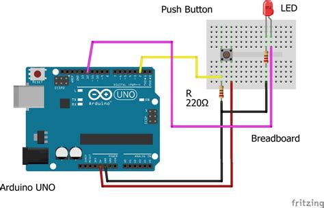 Toggle button with Arduino | push button Arduino | toggle Light switch