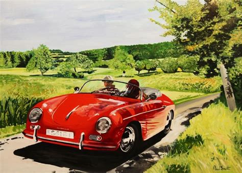 Classic Car Paintings | Paul Smith Artist | Car painting, Car artwork ...