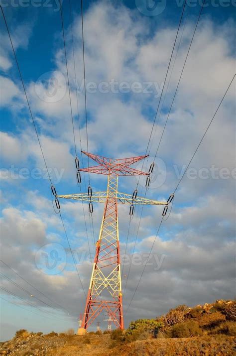 Electricity power pylon 22129971 Stock Photo at Vecteezy