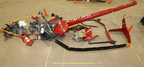 A18Q0016 Wreckage of helicopter laid out at TSB Lab | Flickr