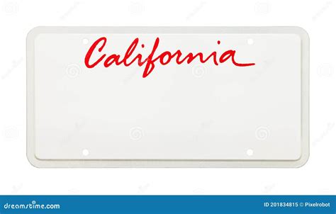 California License Plate stock image. Image of white - 201834815