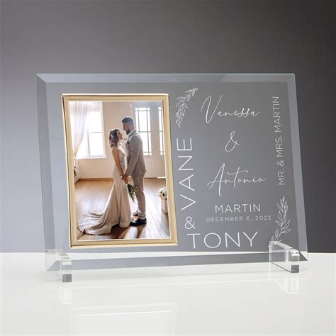 Engraved Wedding Picture Frame, Personalized Wedding Gifts ...