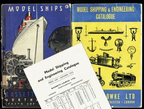 MODEL SHIPS + MODEL SHIPPING & ENGINEERING CATALOGUE (2 X BASSETT-LOWKE CATALOGUES)